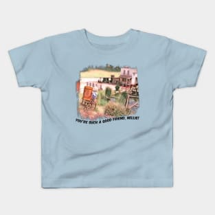 Laura Ingalls and Nellie Oleson Wheelchair scene Kids T-Shirt